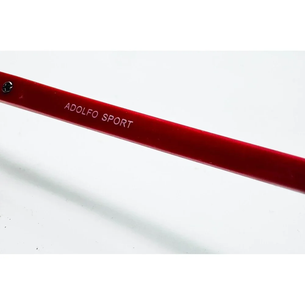 Adolfo Sport Eyeglass Frames Mens Black Red Swish 45-15-125 45mm